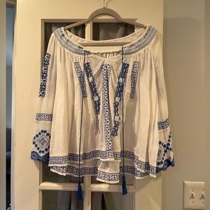 Free People Embroidered Top